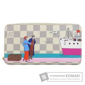 Louis Vuitton Zippy Wallet Atlantic Cruise Damier Azur White Long